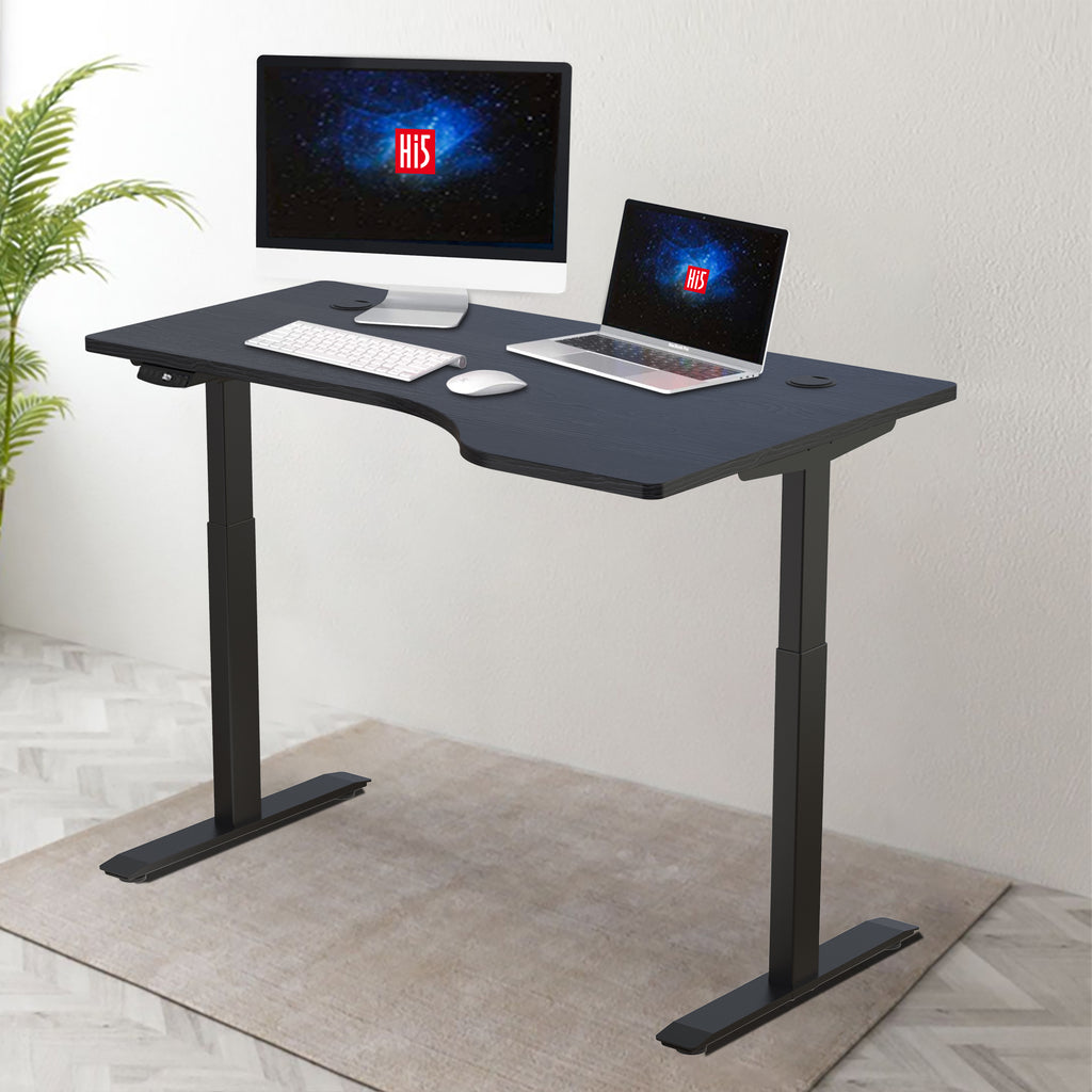 Hi5 Electric Standing Desk 3 memory Presets Hight Adjustable home Office Desk Computer Workstation