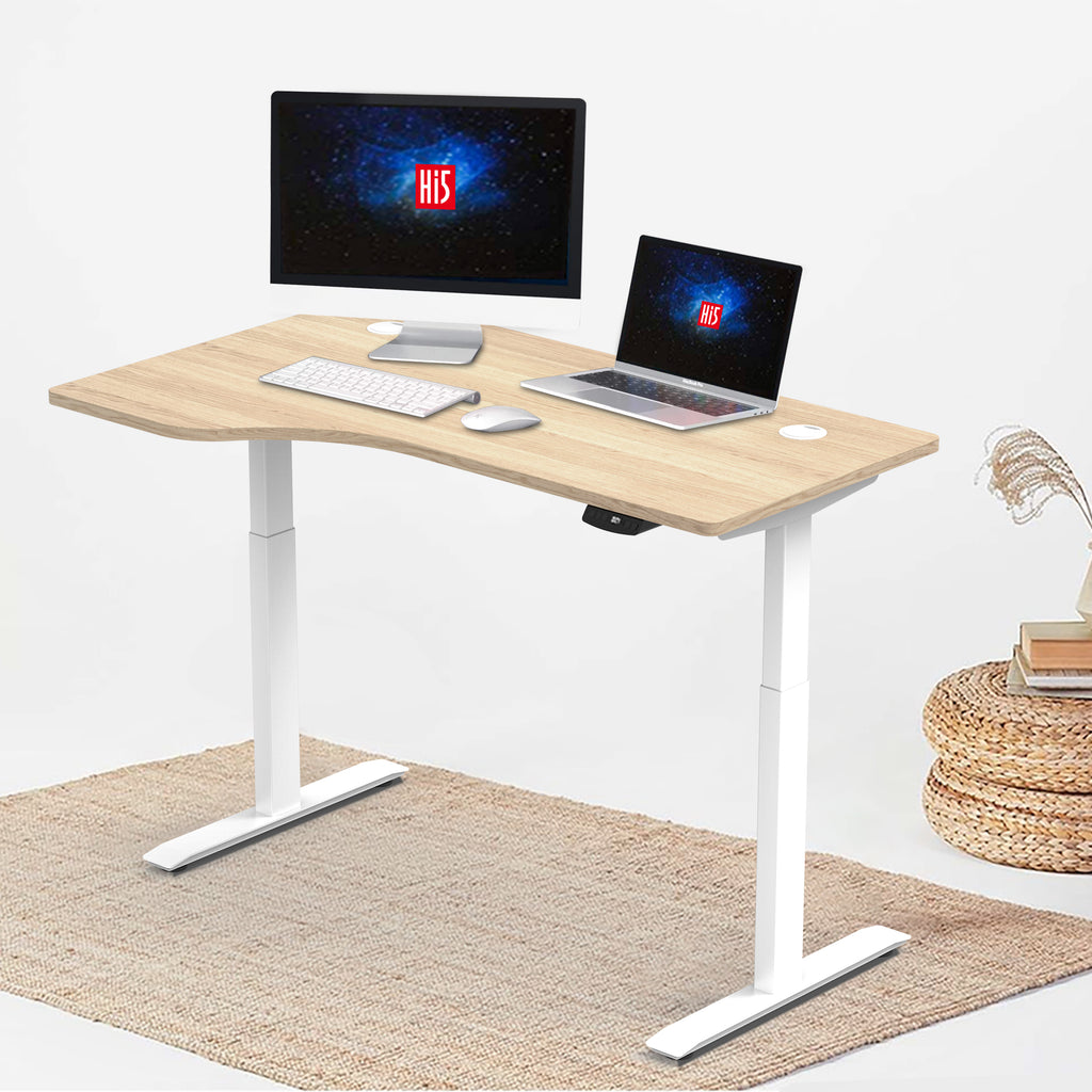 Hi5 Electric Standing Desk 3 memory Presets Hight Adjustable home Office Desk Computer Workstation
